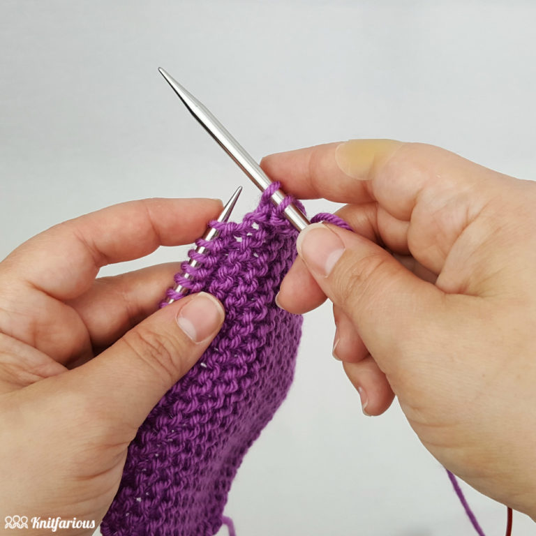 start by stitching the first two stitches